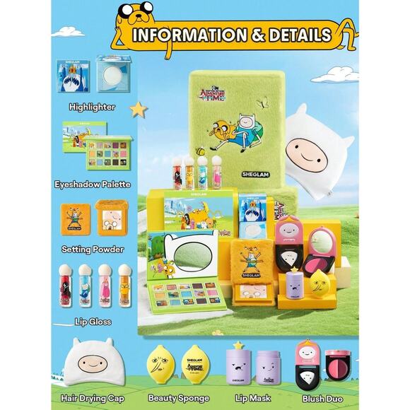 Adventure Time Full Limited Edition Make Up Collection Set - Picture 1 of 8